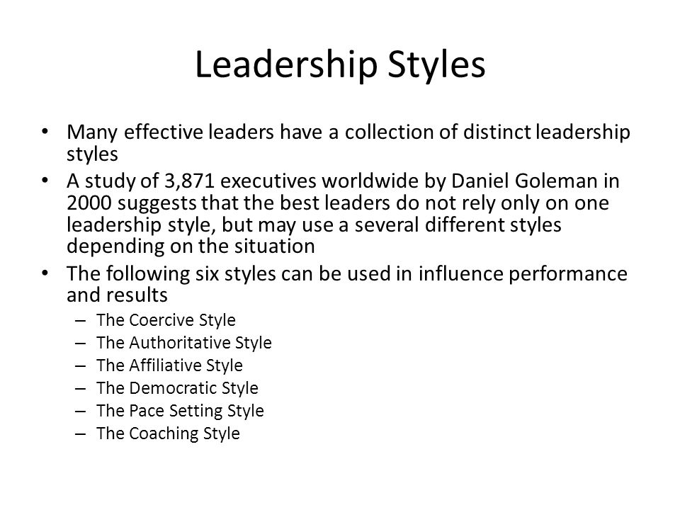 Compare the effectiveness of different leadership styles in different organisations